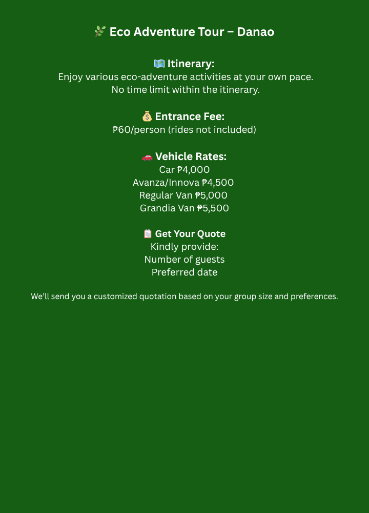 Eco Adventure Tour – Danao